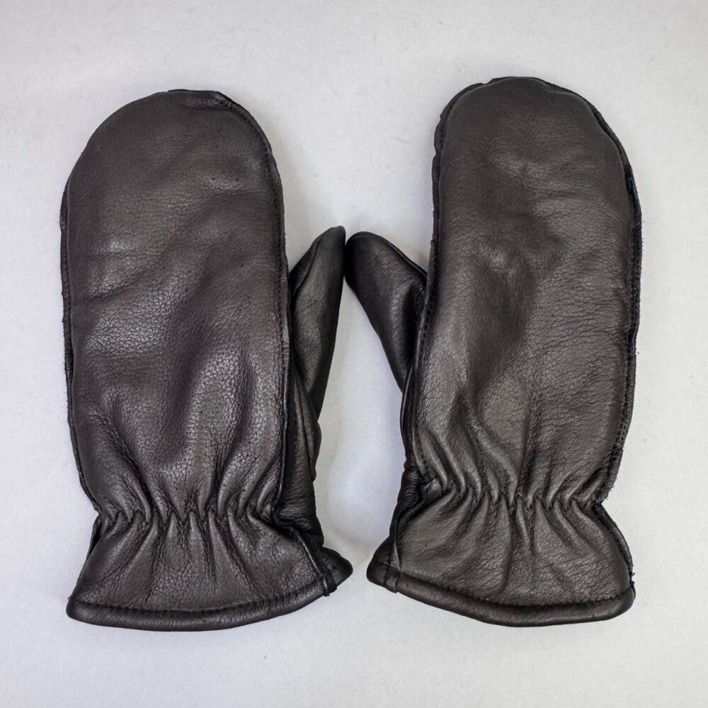 Deerskin Leather Mittens with Polyester Lining